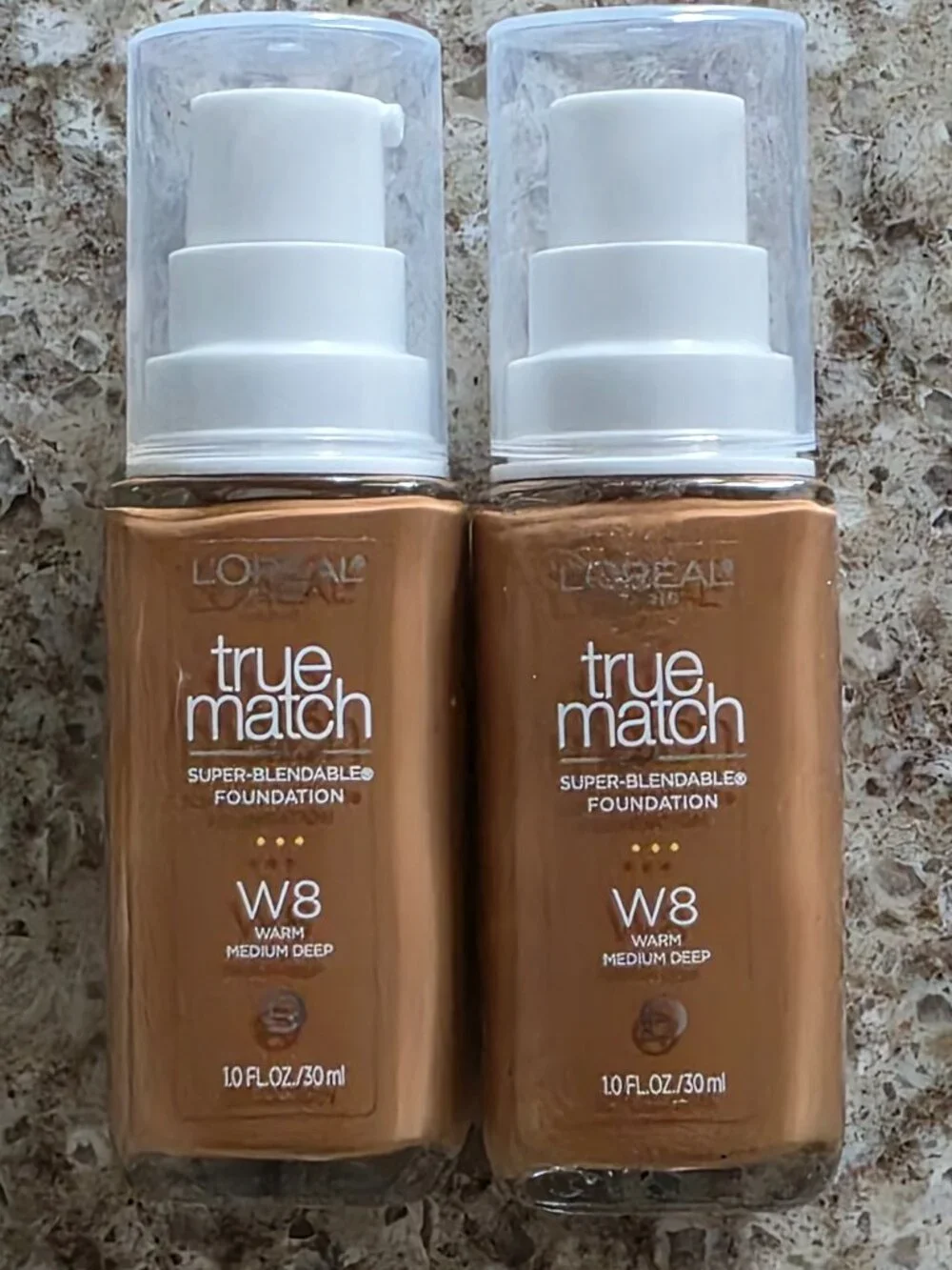 L'Oréal True Match Foundation W8 Warm Medium Deep Bundle of 2 New